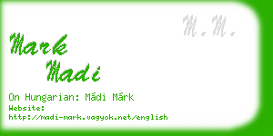 mark madi business card