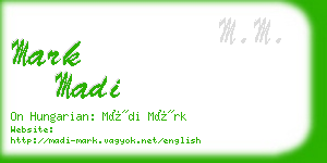 mark madi business card
